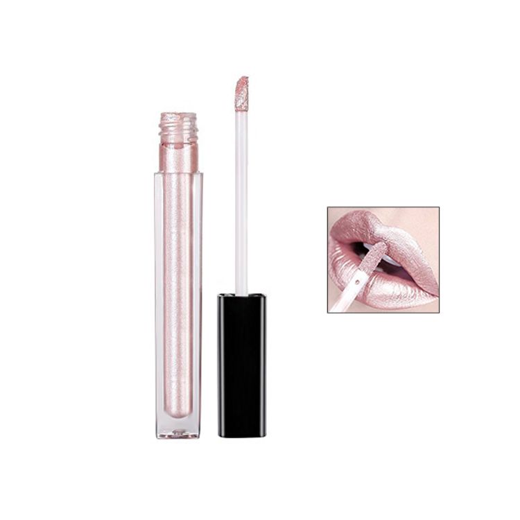 Lipstick Matte Liquid Metallic Pink Lip Plumper Gloss