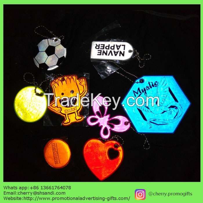 PVC safety reflective keychain