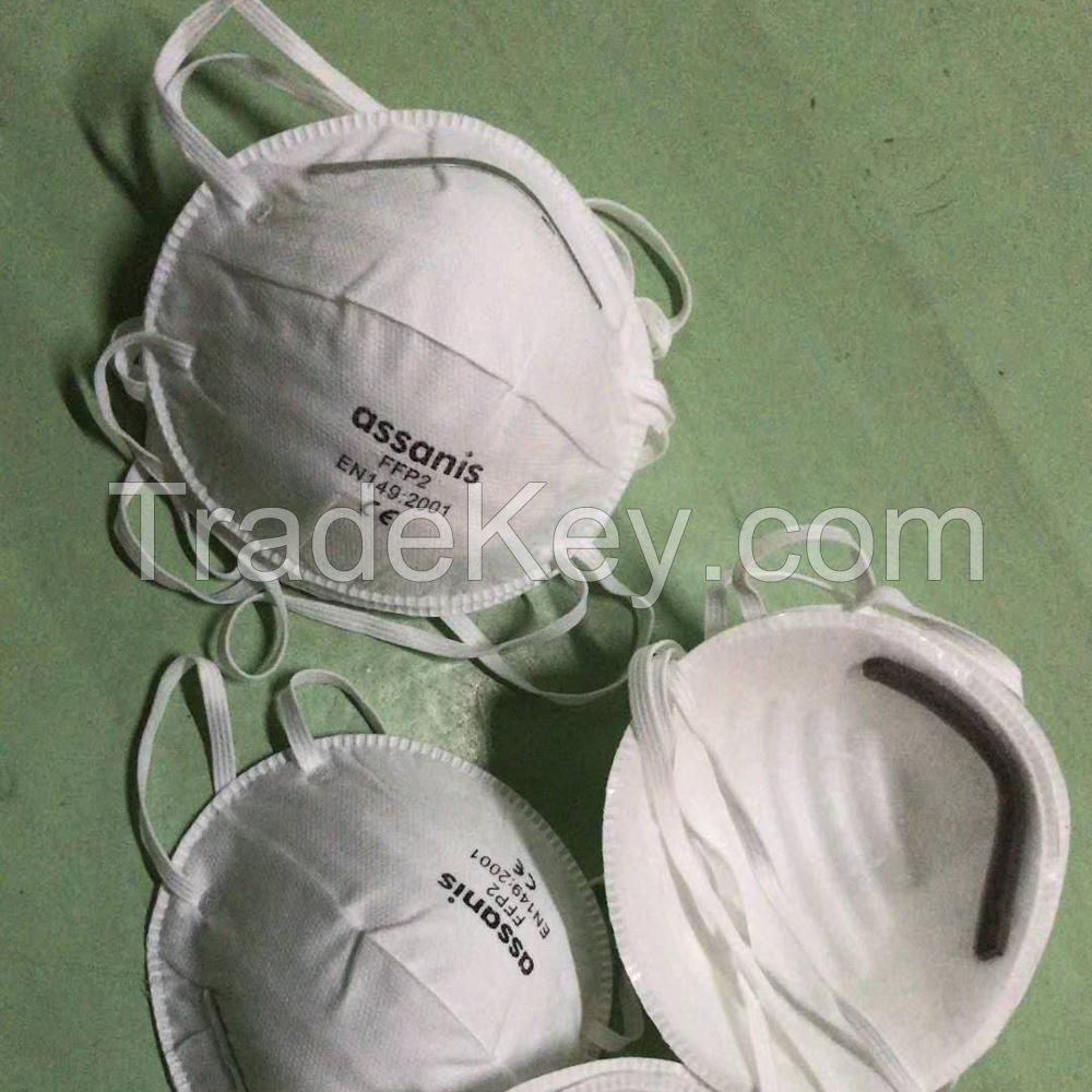 Ready to Ship In Stock EN149:2001+A1:2009 approved FFP2 disposable respirator anti dust face mask