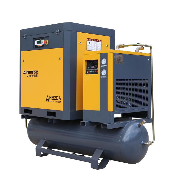 Airhorse 11kw/15hp Screw air compressor with air tank and dryer 