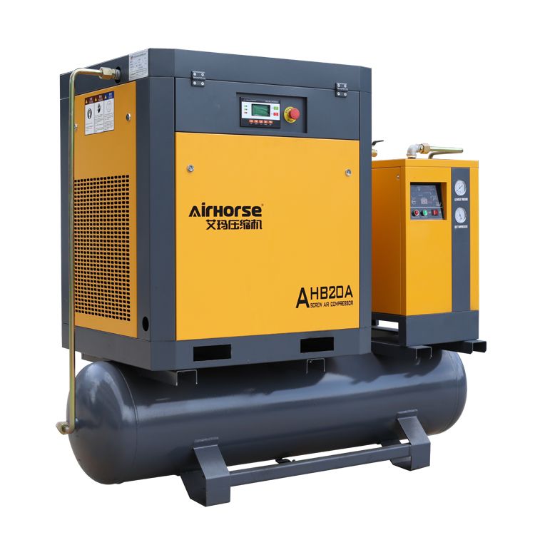Airhorse 11kw/15hp Screw air compressor with air tank and dryer 
