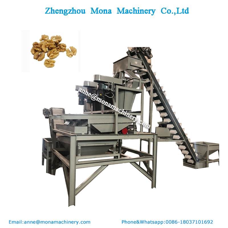 1ton per hour walnut cracking production line walnut shelling machine for Oil mill