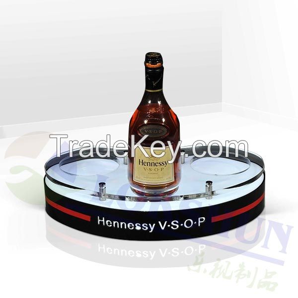 New Design popular wine rack display acrylic display stands for promotion stores bars party LED Bottle Glorifier