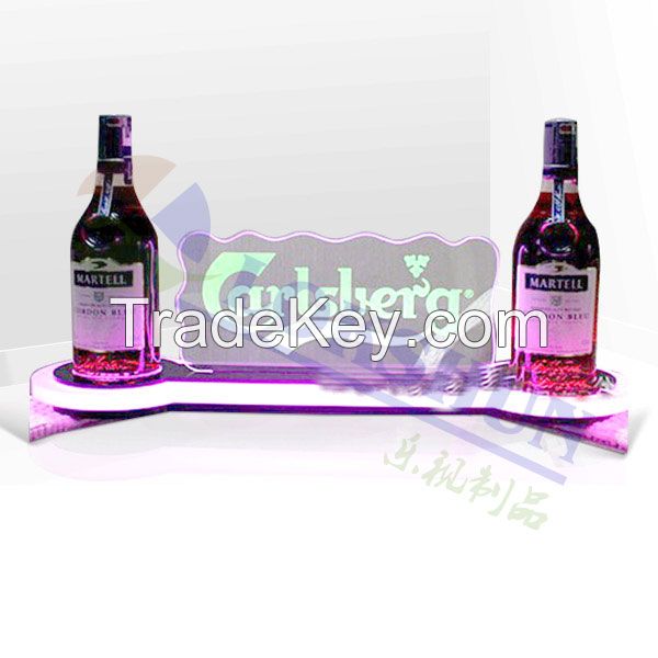 New Design popular wine rack display acrylic display stands for promotion stores bars party LED Bottle Glorifier