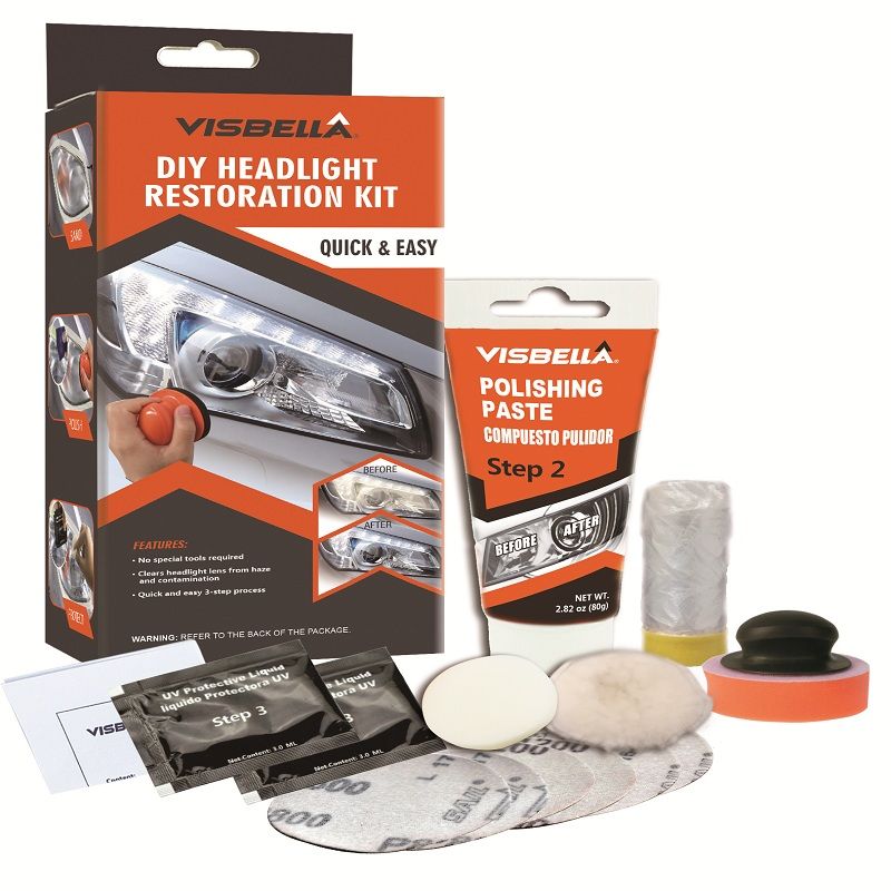 Visbella DIY Headlight Headlamp Restoration Kit Car Care