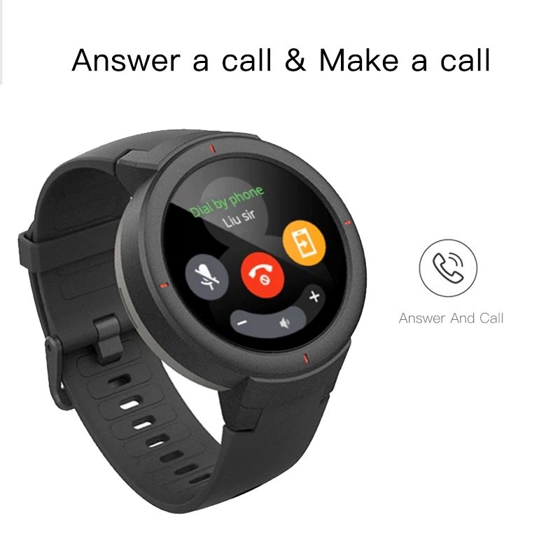 English Version Huami AMAZFIT Verge 3 GPS Smart Watch IP68 AMOLED Screen Answer Calls Xiaomi Smart Watch 2019 For MI MI8