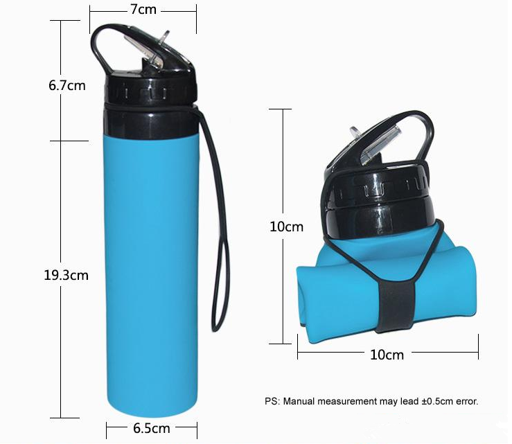 Custom Logo Gifts Collapsible Silicone Travel Bottle Silicup Drinkware