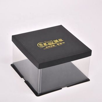 Custom  PET transparent  cake gift packaging  box   