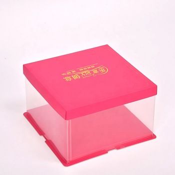 Custom  PET transparent  cake gift packaging  box