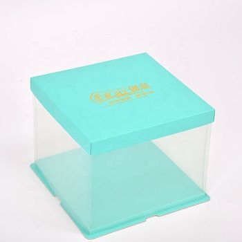 Custom  PET transparent  cake gift packaging  box