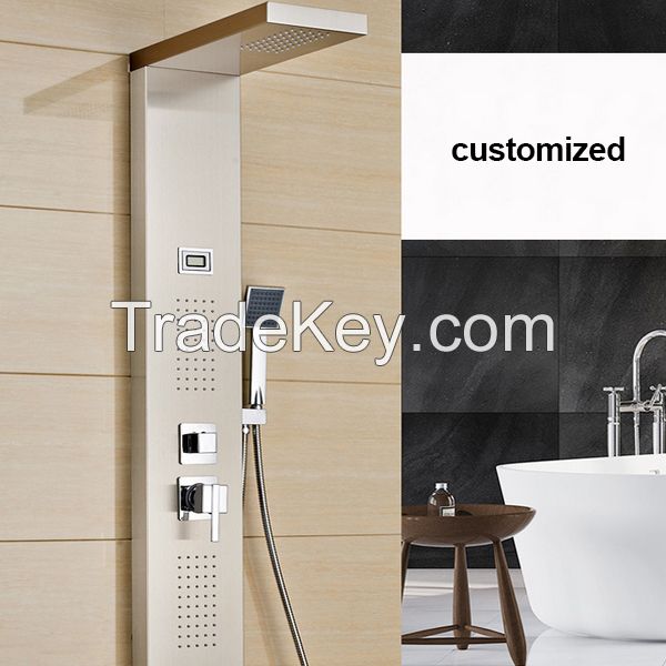 Modern Style Bathroom 304 Stainless Steel Shower Panel Shower Column