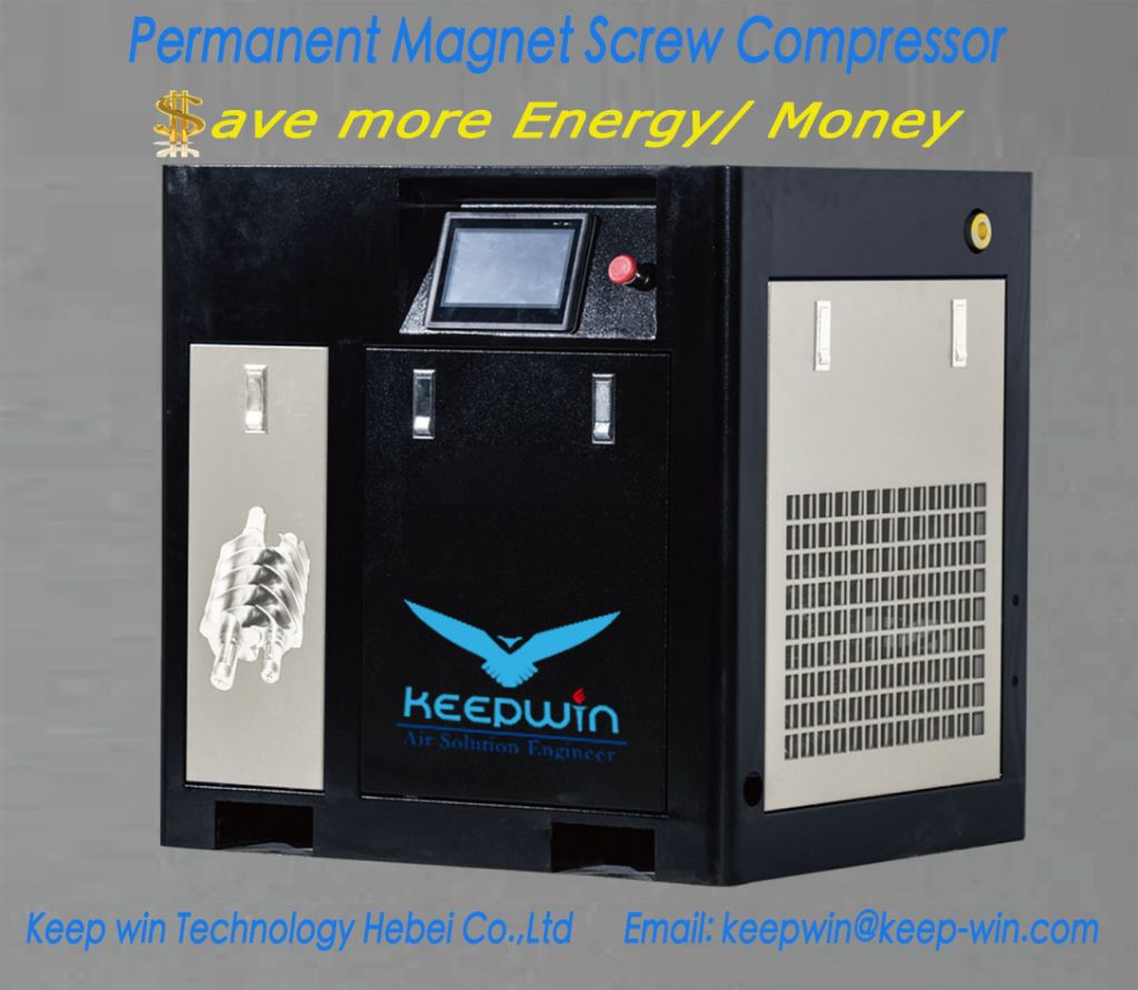 Integrated Screw Air Compressor 500L air tank Refrigerated Air Dryer Filters