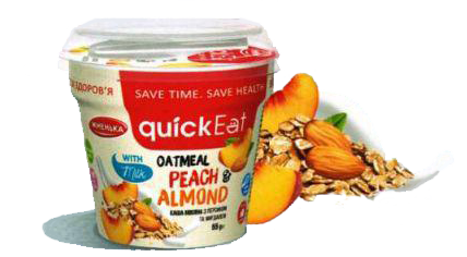 Oatmeal with peach and almond 55 g