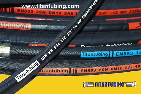 rubber hose, DIN EN 854 3TE, hydraulic hose, flexibility hose