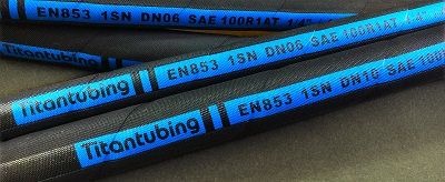 DIN EN 853 1SN SAE 100 R1AT, one single wire braid reinforcement,