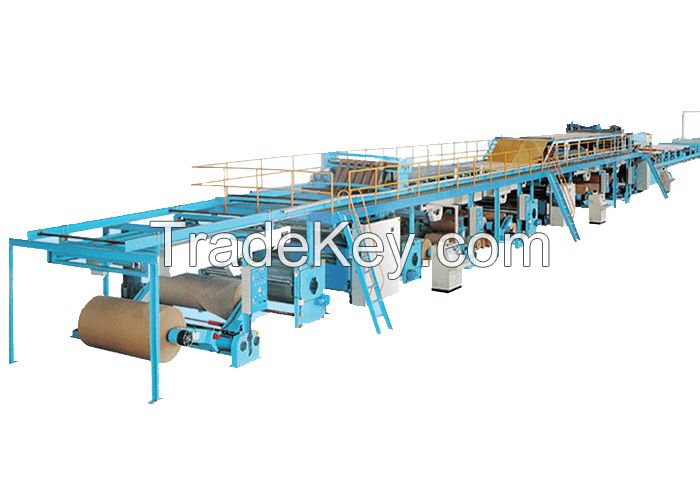 3/5/7 Ply Corrugated Cardboard Production Line, High Speed Steam Heating Type