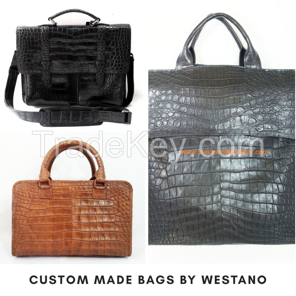 Genuine Alligator/Crocodile Leather Handbags/Tote Bag Crocodile Skins Thailand