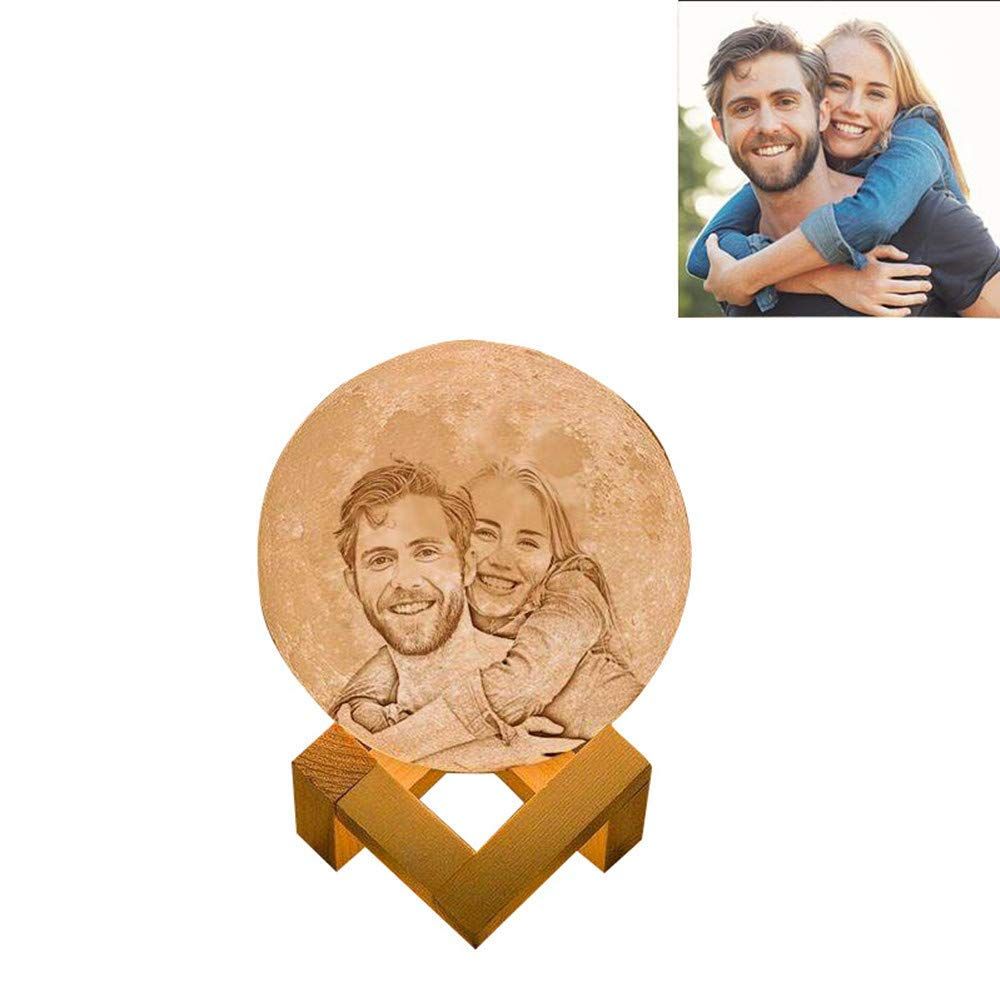 Personalized Photo Night Light | Customized 3D Printing Moon Light USB Charging Moon Night Lamp