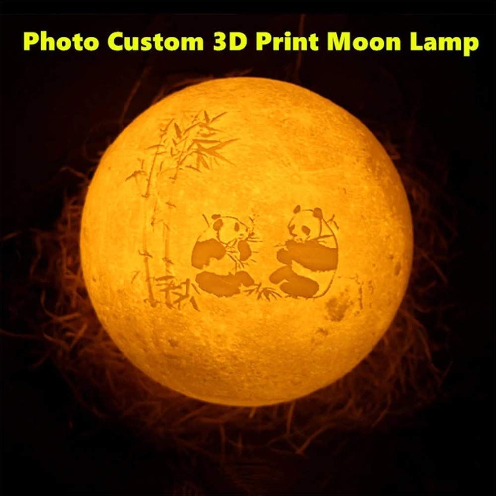 Personalized Photo Night Light | Customized 3D Printing Moon Light USB Charging Moon Night Lamp