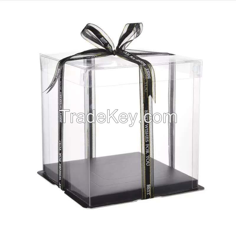 New design hot sale plastic cake box