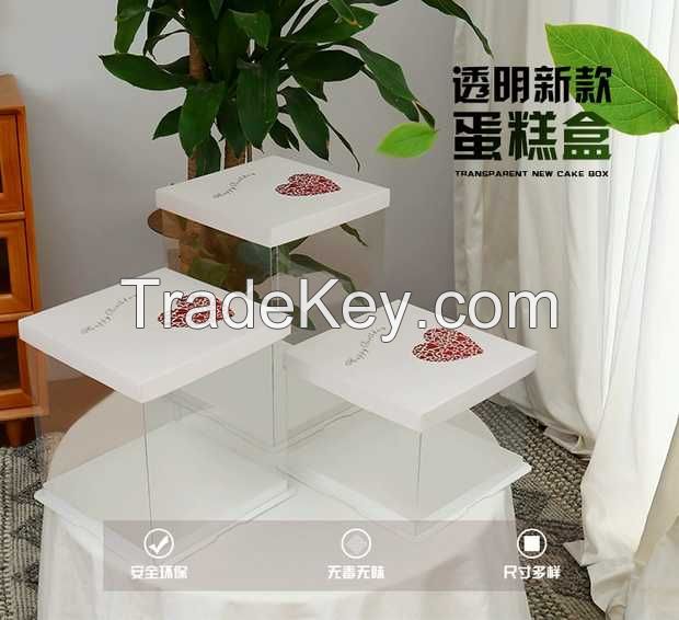 2019 hot sale plastic wedding cake box