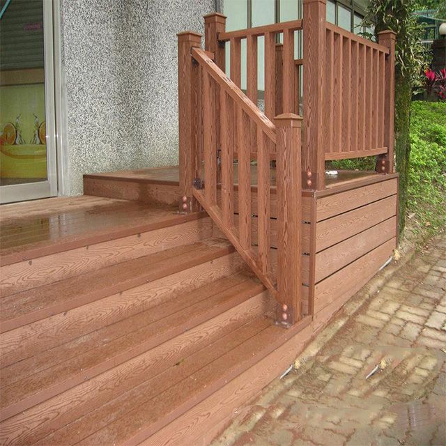 Recycled Composite Decking Board Deck Covering Material WPC Decking Flooring For Outdoor