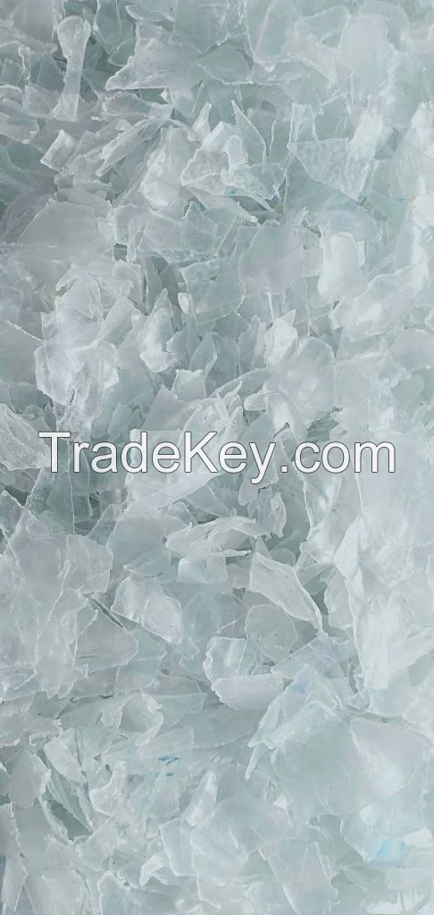 manufacturer specification High quality Hot washed 100% clear PET bottle scrap /