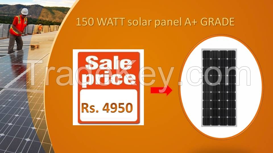 150 WATT solar panel A+ GRADE