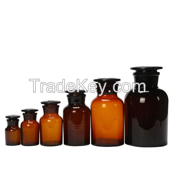 60ml 125ml 250ml 500ml 1000ml amber reagent pharmaceutical chemical apothecary glass bottle