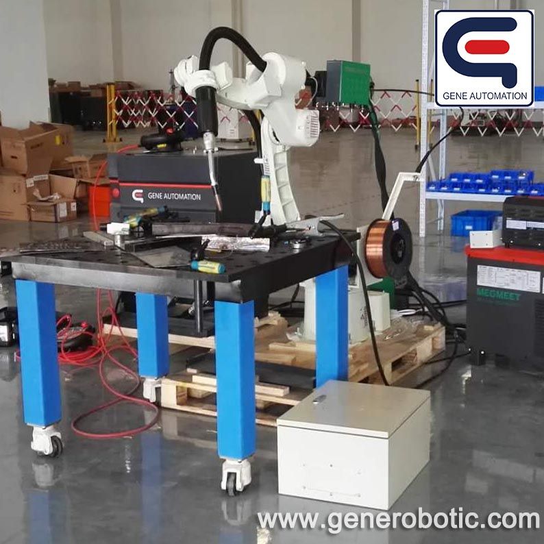 MIG Welding Robot -Kawasaki BA006N welding robot cell -Suzhou GENE Automation