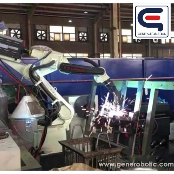 MIG Welding Robot -Kawasaki BA006N welding robot cell -Suzhou GENE Automation