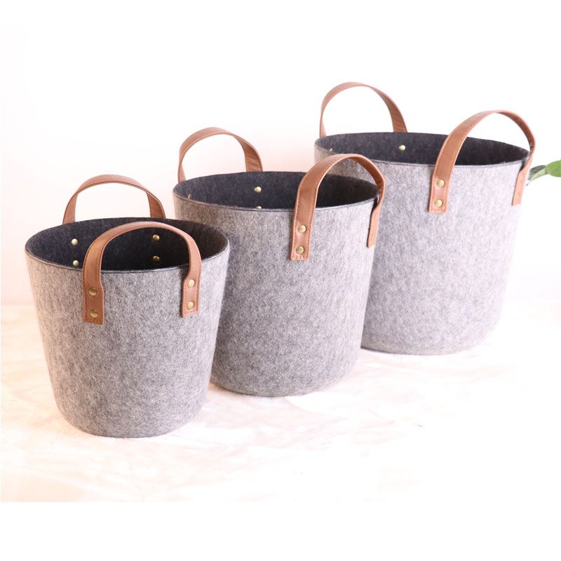 Storage Box-Super Soft Felt Foldable Storage Cube Box with Handle,Basket