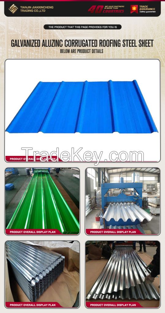 Galvanized aluzinc corrugated roofing steel sheet for sale 