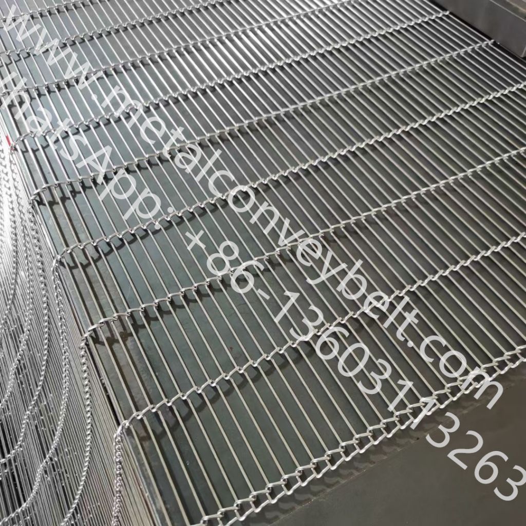 High temperature resistance industrial 304 Stainless steel wire mesh conveyor belt, flat flex conveyor belt for industry