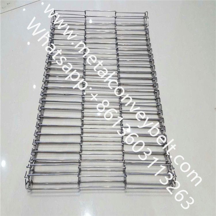 Food grade 304 stainless steel flat flex wire mesh conveyor belt for cooling