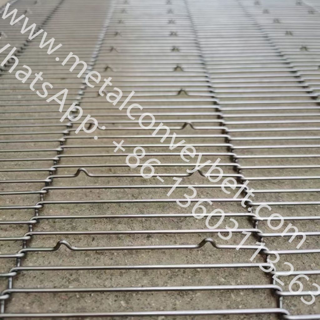 Stainless steel 304 Flat Flex conveyor belt 2mm 15 mm Pitch ladder belt for transport chocolate and potato fryers
