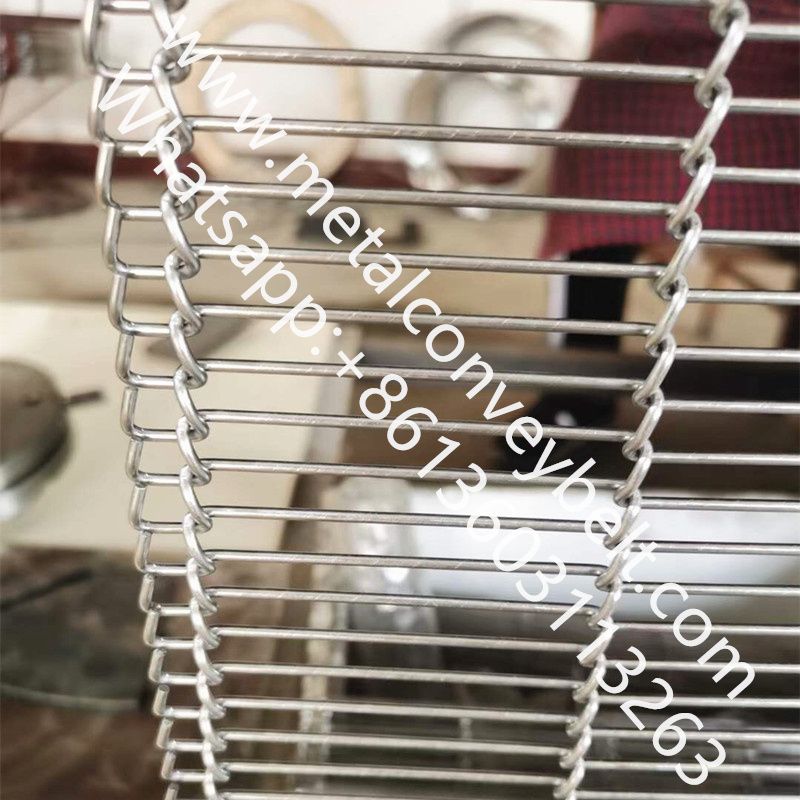 Stainless steel flat flex wire mesh conveyor belt