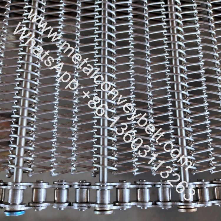Food Grade Food Processing SS 304/316 Chain Driven Wire Mesh Conveyor Belt