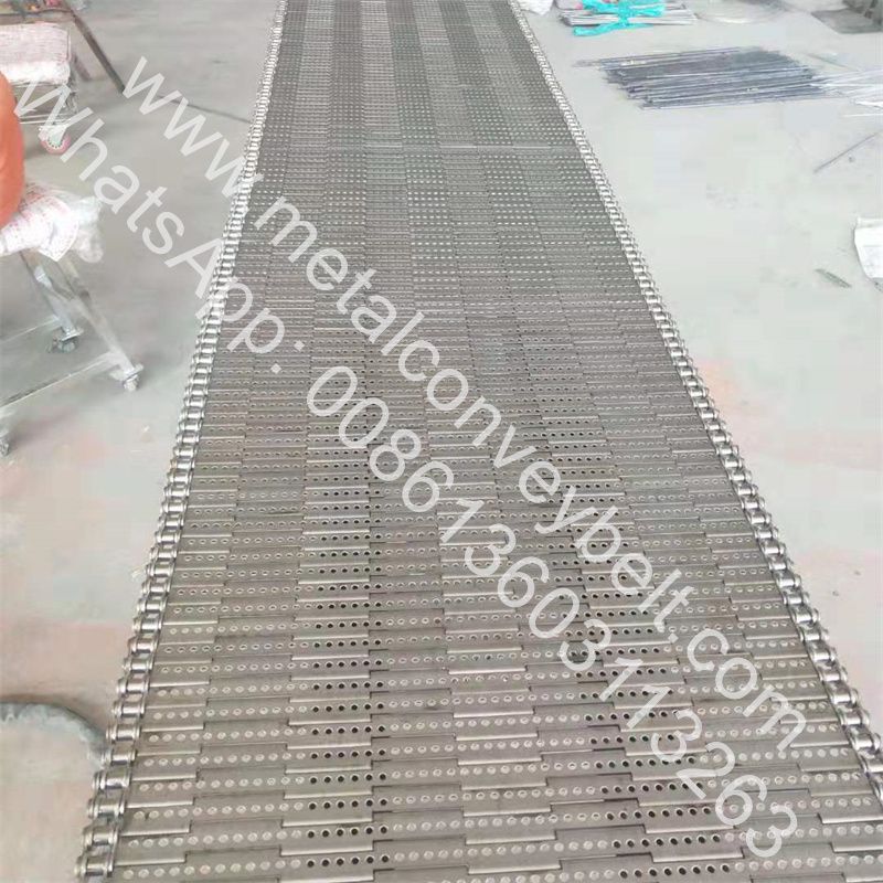 Stainless Steel Wire Mesh Plate Linked Chain Slat Conveyor Belt