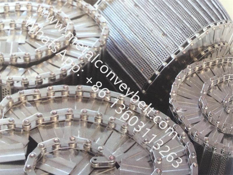 Heat Resistant Stainless Steel Chain Link Plate Conveyor Belt for Bulk Material