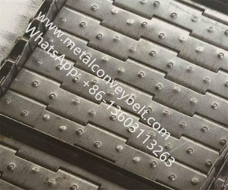 High Capacity Metal Conveyor Chain Plate Slat Steel Hinged Belt