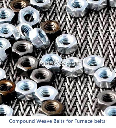 Balanced Weave Belt Stainless Steel Double Compound Chain Driven Flat Balanced Spiral Wire Weave Conveyor Mesh Belt