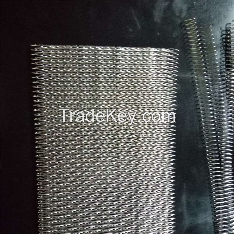 Food Grade Stainless Steel Wire Mesh Conveyor Belts Compound Balanced Weave V-Shaped Conveyor Belts