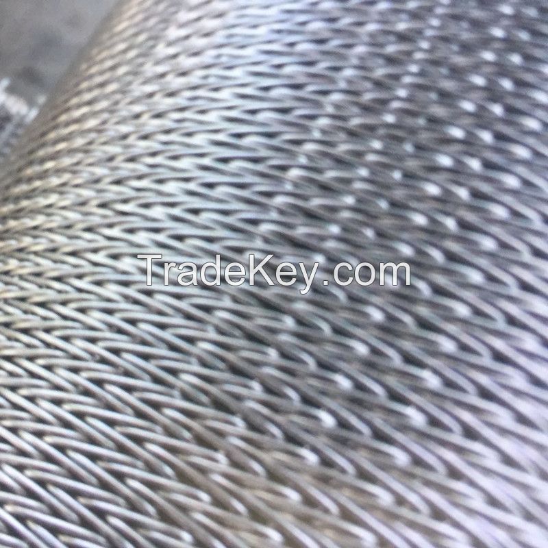 Compound Balanced Metal Wire Mesh Conveyor Belt Food Grade Stainless Steel 310 304 316