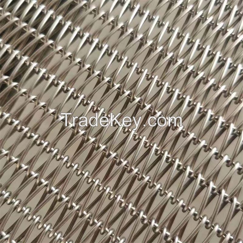 Stainless Steel Balanced Spiral Freezer Wire Mesh Conveyor Belt/Stainless Steel Balanced Weave Conveyor Belt Food Grade Wire Mesh Conveyor Belt with Chains