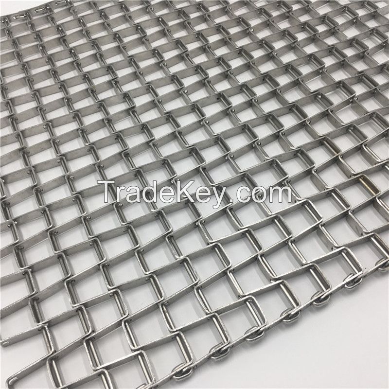 Stainless Steel Flat Flex Chocolate Enrobe Wire Mesh Metal Conveyor Belts