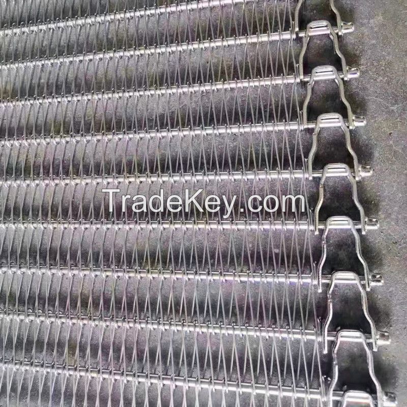 Stainless Steel Spiral Grid Belt for Freezer Food Processing