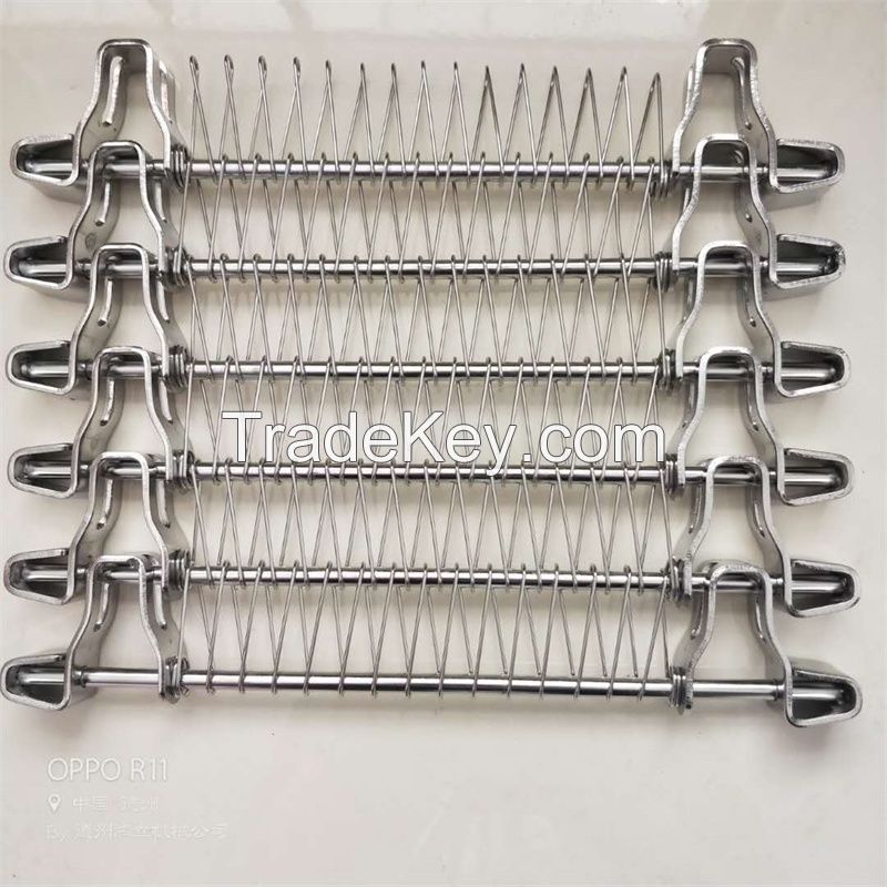 Stainless Steel Spiral Grid Conveyor Belt for Cooling, Freezing, Baking, Frying, Drying