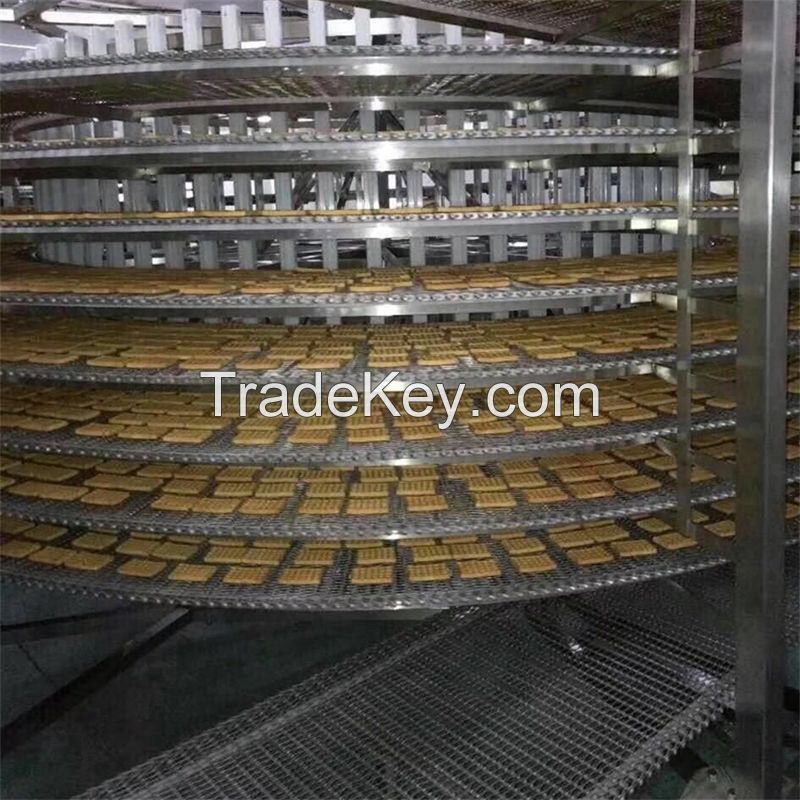 Stainless Steel Mesh Spiral Grid Conveyor Belt for Seafood Spiral Freezer