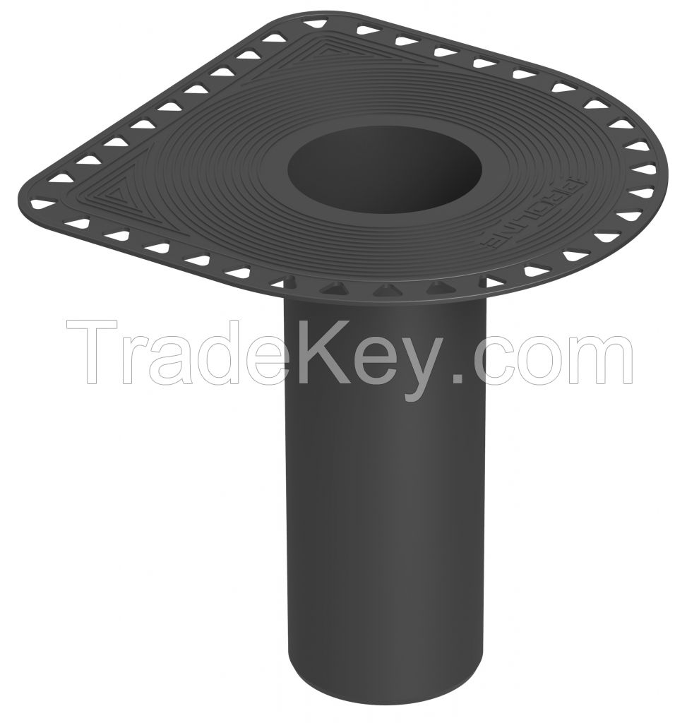 EPDM rubber flat roof outlet